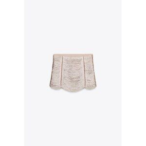 ZARA FRINGED MINI SKIRT